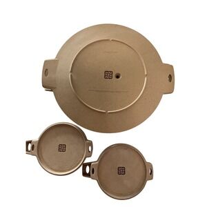 VTG Littonware Dutch Oven 5 qt pot/lid and 2 - 2‎ Cup Round Microwave Bowl/Lid